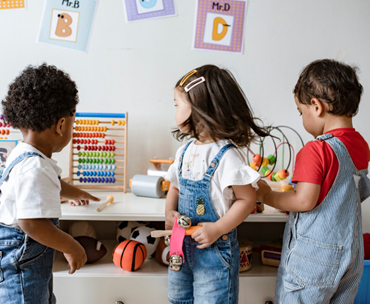 Children planting seeds
